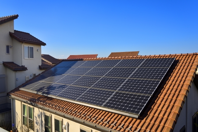 写真：太陽光発電パネル